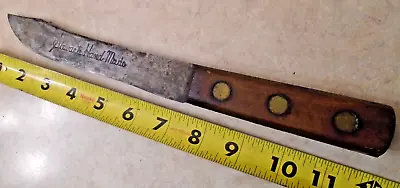 Vintage Stewart's Hand Made Butcher Kitchen Knife Usa Carbon Steel • $9.50