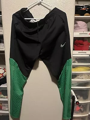 Nike Dri-Fit Strike Soccer Training Pants Black/Green Mens *never Worn • $34