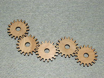 Lot Of 5 Wood Wooden Gears Cogs Sprockets Steampunk Wall Art Decor Gear • $9.95