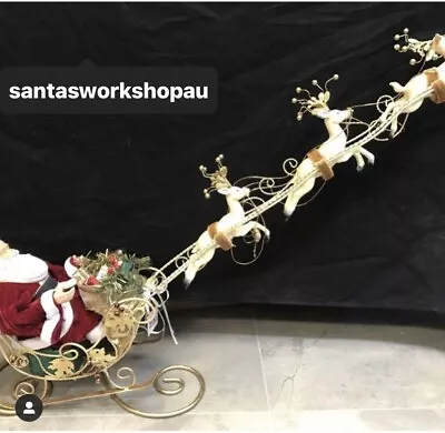 Santa Claus With Reindeers Nativity Set Christmas Xmas Decorations Ornaments • $199