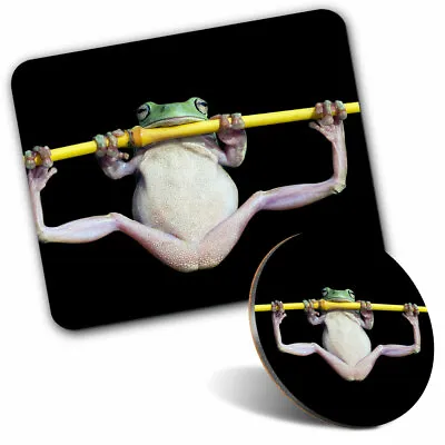 £6.99 • Buy Mouse Mat & Coaster Set - Ny Dumpy Tree Frog Acrobat  #45097