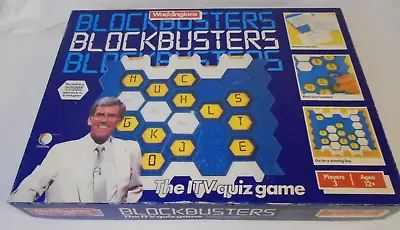VINTAGE Waddingtons Blockbusters Board Game (The ITV Quiz Game) 100% Complete • £15.99