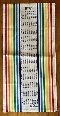 Vintage Vera 1979 Rainbow Calendar Tea Towel • $30