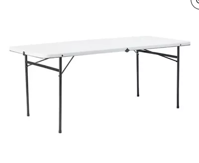 Mainstays 6 Foot Bi-Fold Plastic Folding Table - White (565320886) • $60