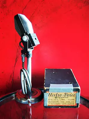 Vintage 1940's Electro Voice V1  Velocity  Ribbon Microphone W 423 Stand V2 V3 • $535