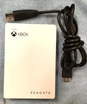 **XBOX 2TB Seagate Game And Media Storage Drive SRD0NF1-Fully Tested-White** • $38