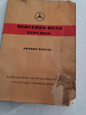 $84.96 • Buy Original Mercedes Type 220S Owners Manual Edition D