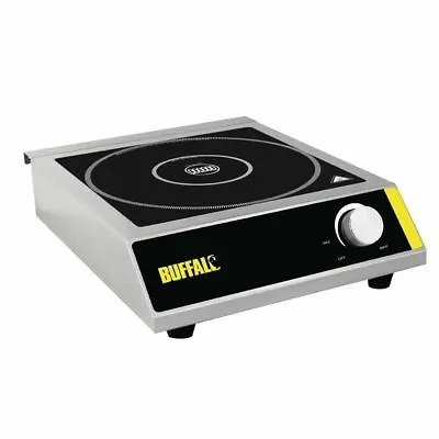 Buffalo Induction Hob 3kW Stainless Steel Body 100(H) X 330(W) X 430(D)mm • £263.99