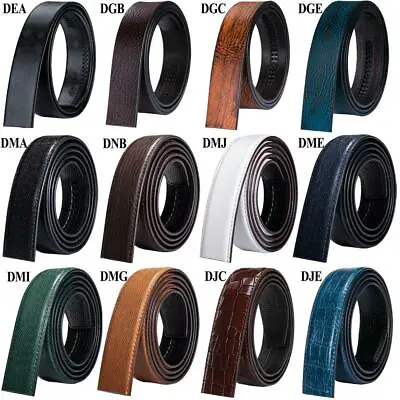 12 Kinds Leather Mens Replacement Belts Without Buckle Ratchet 35mm Wide Straps • £12.99