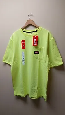 Milwaukee Tool Hi-Vis Heavy Duty Short Sleeve Pocket Tee Shirt - M L XL 2X & 3X • $24.99