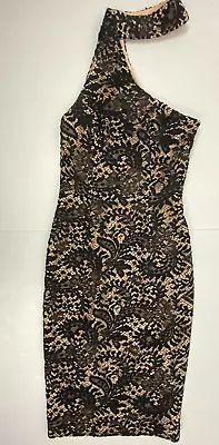 BNWT Elle Zeitoune Harper Halter Neck Black Lace Dress Size 6 Wedding Party • $98.30