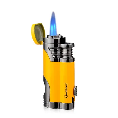 £17.85 • Buy Windproof Cigar Torch Lighter Refillable Butane Cigar Lighter Double Jet Flame