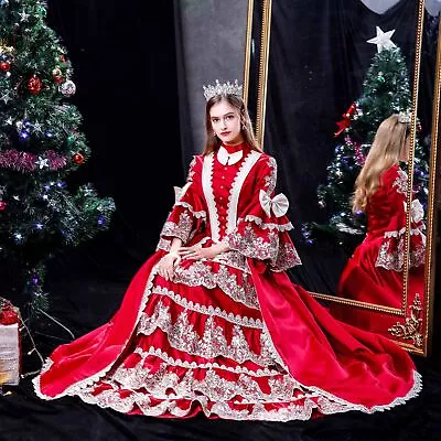 Renaissance Gown Queen Princess Prom Dresses Marie Antoinette Costume • $87