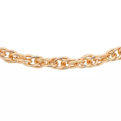 9ct Rose Gold Prince Of Wales Chain For Unisex Size 18 Inches Metal Wt. 0.87 Gms • £111.99