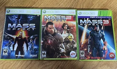 Mass Effect Trilogy 1 2 3 (Xbox 360 2007) Complete W/ Manual - Tested Working • $13.99