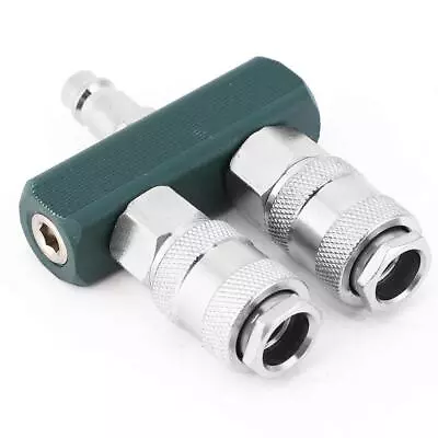For Compressor Adapter Air Compressor Connector 2 Way Air Hose Splitter1/4 In... • $24.88