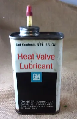 Vintage GM General Motors Heat Valve Lubricant 8oz Collectible Can 1960s • $30