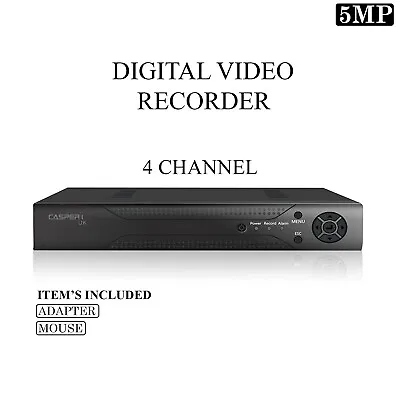 Cctv 5mp Digital Video Recorder 4 Channel Dvr 4k Full Hd 1920p Ahd Hdmi Vga Bnc • £63