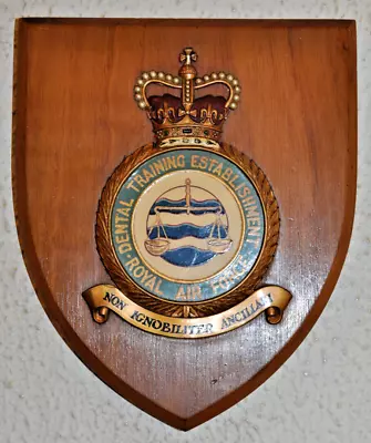 Royal Air Force Dental Training Establishment Mess Wall Plaque Shield RAF • £30