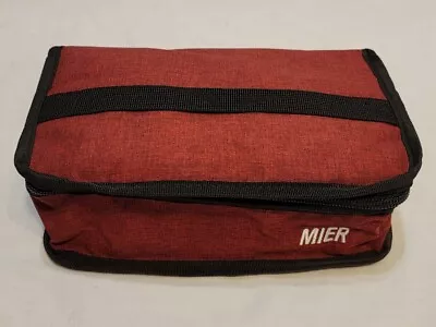 MIER Portable Thermal Insulated Cooler Bag Mini Lunch Bag For Kids Dark Red • $7.99