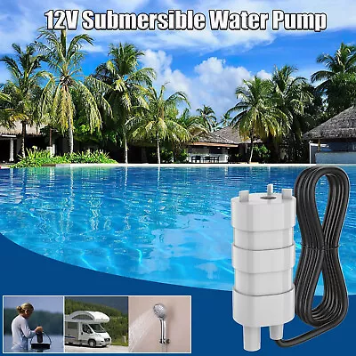 12V Submersible Water Pump Caravan Motorhome High Flow Camping Garden Water Pump • £8.69