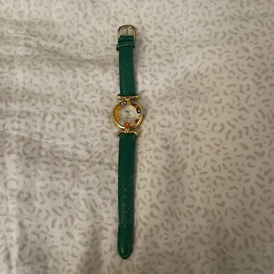 Original Murano Glass Wristwatch Italy VeniceGreen Vera Pelle Band;fresh Battery • $30