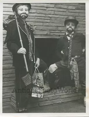 Children Dressed As Clown  Halloween Vintage Photo • $28