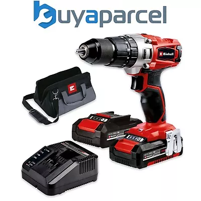 Einhell TE-CD Cordless Combi Drill PXC 18v Metal Chuck 2 X Batteries + Carry Bag • £57.99