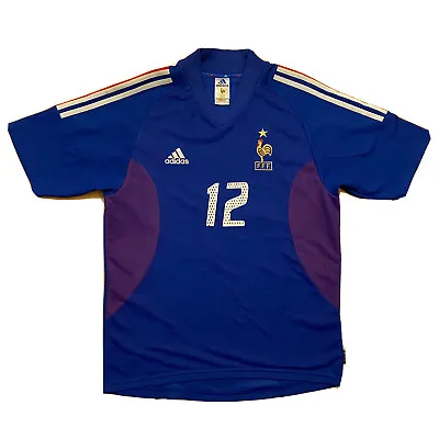 £60 • Buy 2002 FRANCE World Cup Adidas Football Home Shirt #12 Thierry Henry Vtg MEDIUM M