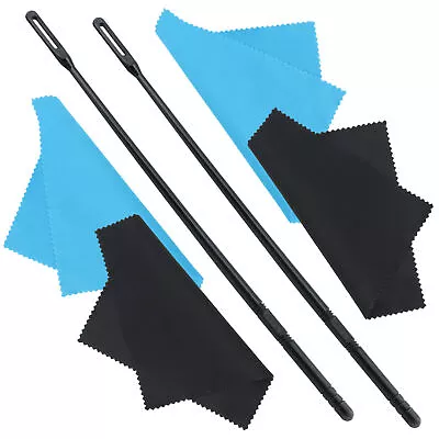 2pcs Practical With 4 Cloth Remove Dirt Home Portable Flute Cleaning Rod Kit • $13.48