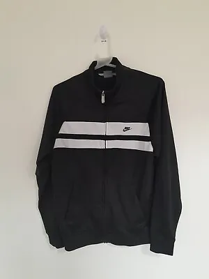 £19.99 • Buy Nike Track Top Black Silver Tag Y2K Tracksuit Jacket Medium 