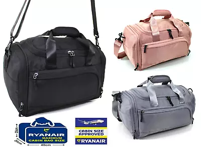 Ryanair EasyJet Under Seat 40x25x20cm Hand Luggage Flight Gym Holdall Cabin Bag • £11.99