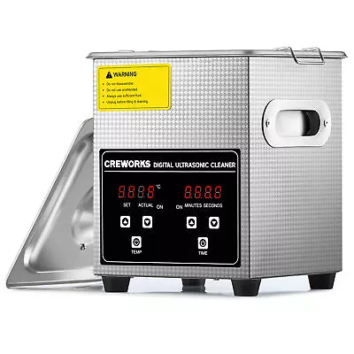 CREWORKS Industry Ultrasonic Cleaner 2L New Stainless Steel W/ Timer & Heater • $49.99