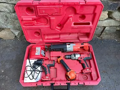 Milwaukee Cordless Combo Kit V18 5Pc Set 0920-24 1/2 Hammer DrillSawzallImpact • $169.99