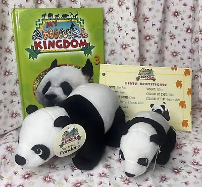 My Animal Kingdom Book 3 Pandas 2 Soft Toys + Tags + Certificate Deagostini • £10