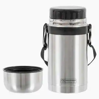 Duro Insulated Food Flask 1L Double Walled Stainless Steel Mug Cup Soup Thermus • £15.95