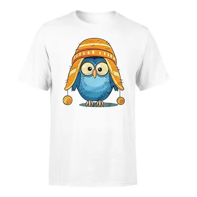 Cute Owl Mens Womens T Shirt Drawing Art Funny Cartoon Fashion Unisex Tee • £9.99