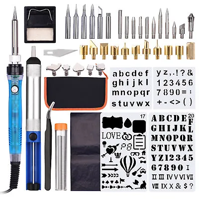 Wood Burning Tool Kit 53PCS Professional Pyrography Pen Soldering  Set P8U3 • $39.99
