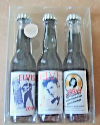 New  Miniature Elvis Presley Pepsi-cola 3 Pack Mini Bottles  Artist Of Century • $30