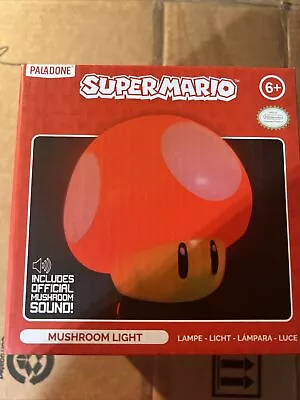 Super Mario Bros Mushroom Light With Sound Night Mood Light Up Figure Decor Lamp • $24.99