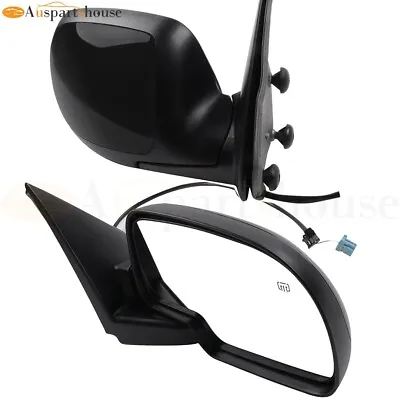 Pair Side View Mirrors For 2003-2007 Chevy GMC Power Heated Black Left Right • $56.75