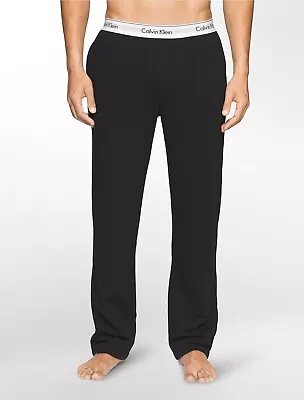 Calvin Klein Men's Modern Stretch Lounge Pants Pajama Sweatpants Black; S • $21.59