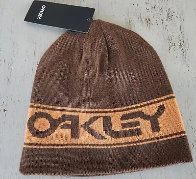 New! Oakley Reversible Beanie One Size Fits Most Brown • $18