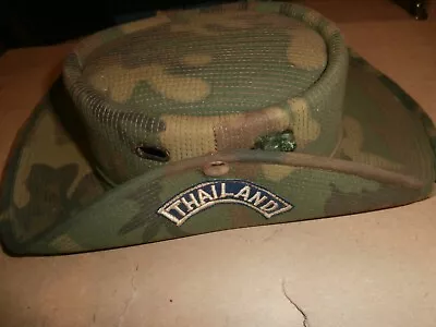 Vintage Vietnam ? Camo Thailand Jungle Safari Type Hat • $99.99