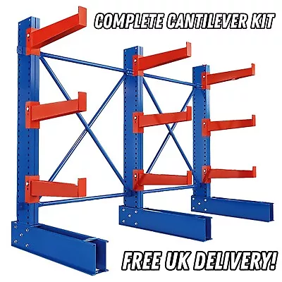 Heavy Duty Single Sided Cantilever Racking Kit For Pipe And Long Item Storage • £971.40