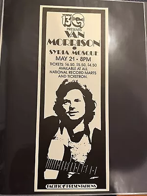 1974 Van Morrison The Syria Mosque Pittsburgh Poster • $250