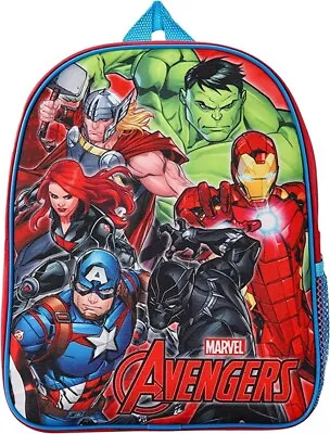 Marvel Avengers Superhero Children Junior Backpack Rucksack Back To School  Bag • £7.99