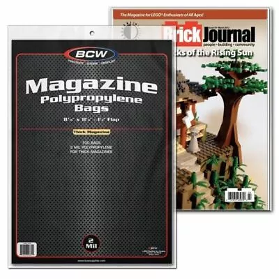 BCW Magazine Storage Bag - Clear 100 Bags • $16.88