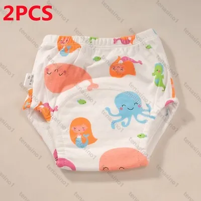 2Baby Nappies Toddler Reusable Diaper Kids Potty Training Pants Breathable Breif • £7.89