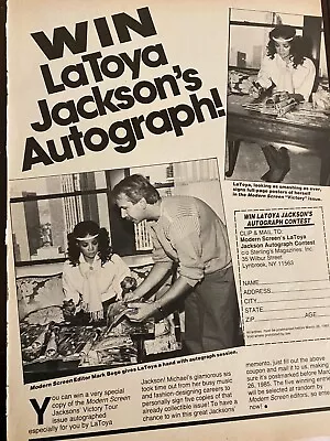 LaToya Jackson The Jackson Five Full Page Vintage Clipping • $1.99